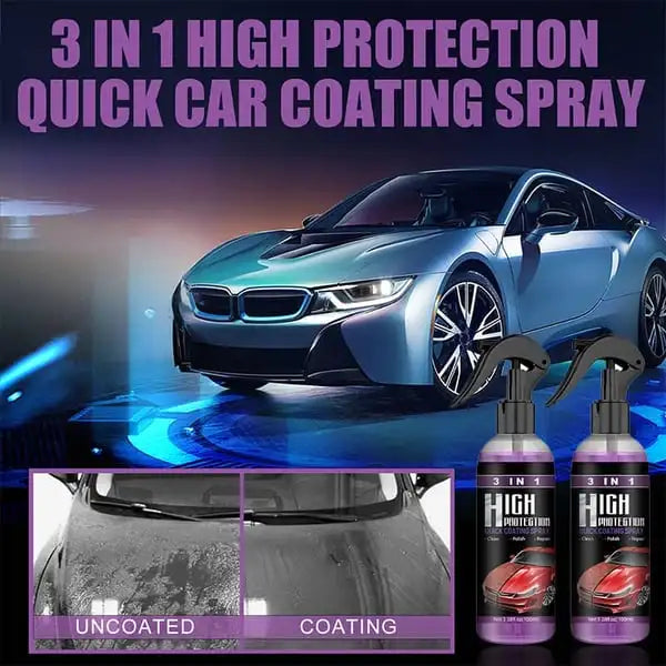 3 in 1 Quick Ceramic Car Coating Spray High Protection Car Shield Coating Car Paint Repair Car Exterior Cleaning Coating Spray