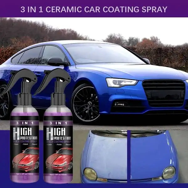 3 in 1 Quick Ceramic Car Coating Spray High Protection Car Shield Coating Car Paint Repair Car Exterior Cleaning Coating Spray