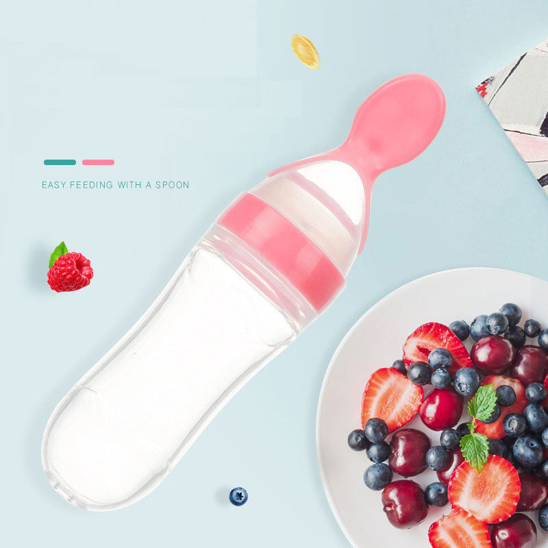 Baby Food Squeeze Bottle With Spoon - The Proper Price